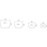 thumbnail of Nicoli vaso Hera Matt  ø cm 40 vaso in resina rotazionale da interno ed esterno Bianco