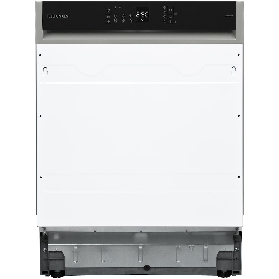 Telefunken Geschirrspüler 60 cm teilintegrierbar, Einbau Spülmaschine, 12 Maßgedecke, 6 Programme, AquaStop, GET6012DI