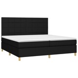 thumbnail of vidaXL Boxspringbett mit Matratze & LED Schwarz 200x200 cm Stoff