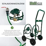 thumbnail of Schlauchwagen Basic 4 Räder 95,5 x 58 cm Stahl, für 50 m 3/4 Zoll Gartenschlauch grün