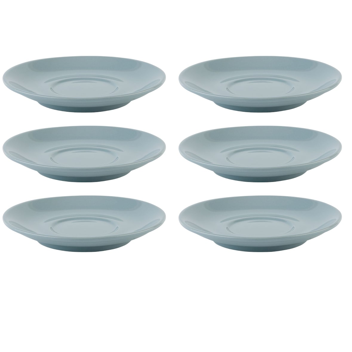 APS cappuccinomok Set van 6 Ø 15,5 cm, H: 2,5 cm, porselein, blauw