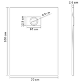thumbnail of vidaXL Duschwanne SMC Weiß 100×70 cm