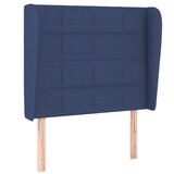 thumbnail of vidaXL Kopfteil mit Ohren Blau 103x23x118/128 cm Stoff