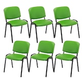 thumbnail of Lot de 6 chaises Visiteur Ken en similicuir Vert