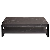 thumbnail of TV-Rack HWC-L53, Fernsehtisch Lowboard TV-Tisch, Metall 42x120x44cm ~ Marmor-Optik grau