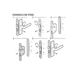 thumbnail of Serrure encastrable pour porte d'intérieur à mentonnet v/bc