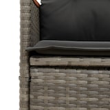 thumbnail of vidaXL Tuinstoelen 2 st verstelbaar met kussens poly rattan grijs