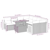 thumbnail of vidaXL 9-tlg. Garten-Sofagarnitur mit Kissen Beige Poly Rattan