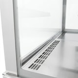 thumbnail of Romux® Vitrine Réfrigérée Pâtisserie Carrée sur Pied avec 2 Étagères Blanche 410 Litres Ventilée | Vitrine en Verre Droit