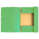 thumbnail of Exacompta 55513E 25x Sammelmappen mit Gummizug und 3 Klappen, Colorspan-Karton 400g/m2, für DIN A4 - grün