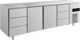thumbnail of Gastro Kühltisch 2 Türen 6 Schubladen Umluftkühlung 2330x700x850mm -2/+8°C 623L