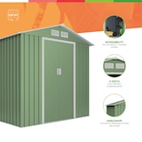 thumbnail of Wasabi - Caseta Jardín Exterior 2,57m2 Light Green - 4 Rejillas Anticondensación - Puerta Corredera Doble