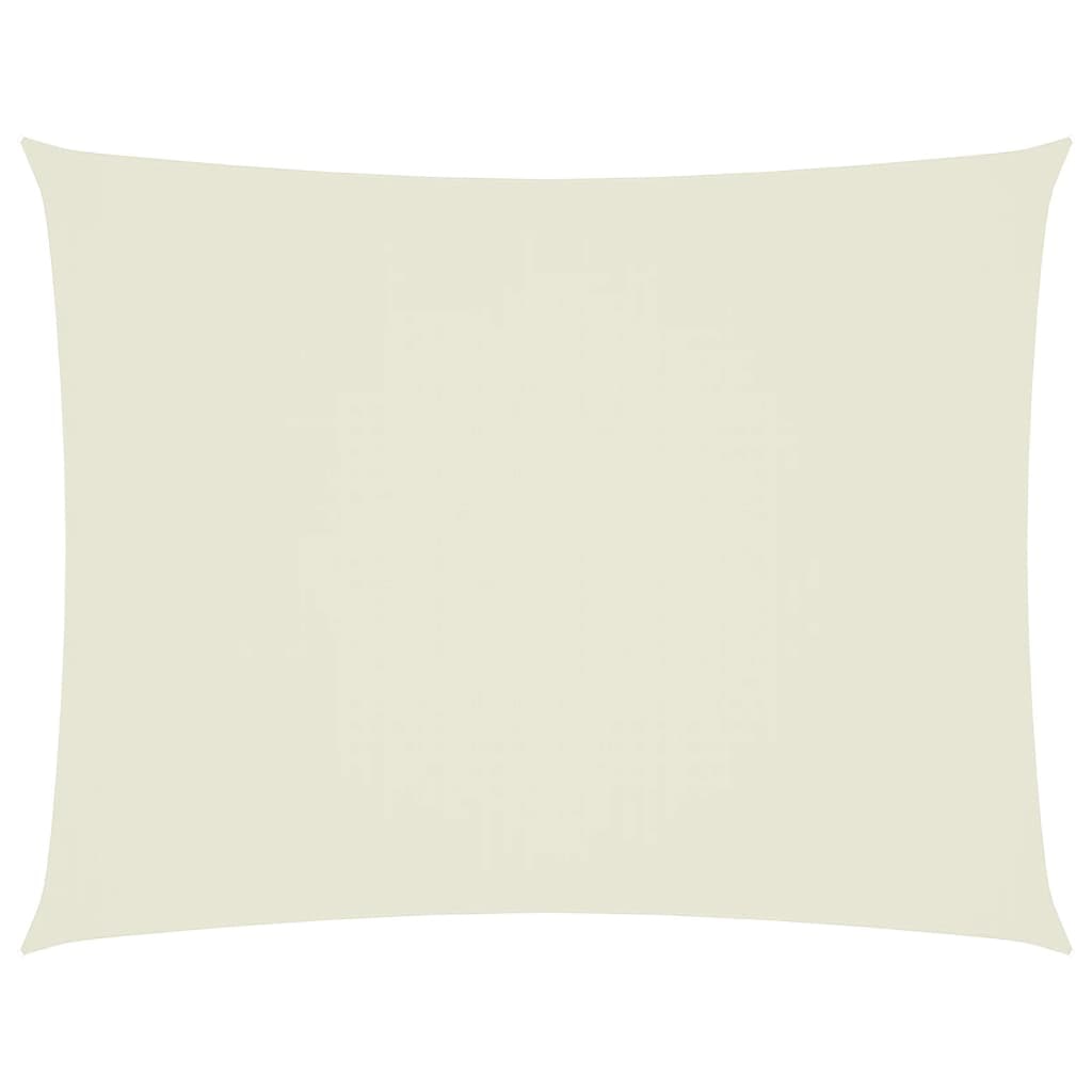 vidaXL Sonnensegel Oxford-Gewebe Rechteckig 5x6 m Cremeweiß