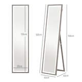 thumbnail of HOMCOM espejo de cuerpo entero con luz LED 160x40 cm espejo de pie o pared con iluminación de 3 colores táctil inteligente función de memoria gris