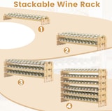 thumbnail of COSTWAY Holz-Weinregal für 72 Flaschen, 6 Höhenvarianten wählbarer Flaschenständer