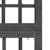 thumbnail of vidaXL Spalier/Paravent 3-teilig Massivholz Tanne Schwarz 121x180 cm