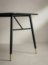 thumbnail of Esszimmertisch 140x80x76 cm Esstisch Schwarz in Marmor-Optik Modern, Küchentisch Klein, Speisetisch Rechteckig, Tisch Esszimmer mit