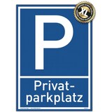 thumbnail of Großes Schild Privat Parkplatz blau | stabiles Alu Schild mit UV-Schutz 30 x 42 cm