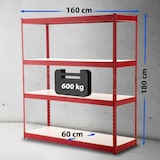 thumbnail of Schwerlastregal 160x60x180 cm rot