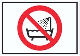 thumbnail of Wasserkontakt mit Gerät verboten Symbol Schild A3 (297x420mm)
