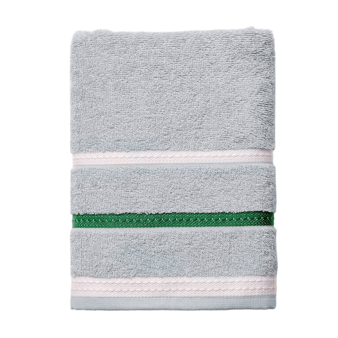 Benetton - Toalha de Mãos 50x90cm 100% Algodão Cinza com Listras Neutral