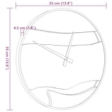 thumbnail of Orologio A Parete Marrone Ø35 Cm In Ferro E Legno Di Ulivo