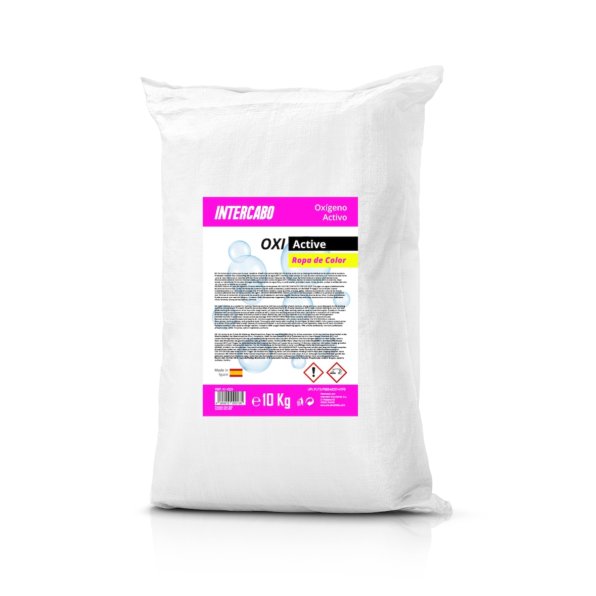 Antimanchas en polvo de oxígeno activo para ropa de color | Potencidor de lavado para ropa de color | Calidad extra para profesionales | 10 Kg