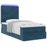 thumbnail of vidaXL Ottoman-Bett mit Matratzen & LEDs Dunkelblau 100x200 cm Samt