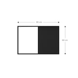 thumbnail of ALLBoards Kombitafel magn.Kreidetafel + Kork 90x60 cm, SCHWARZ