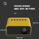 thumbnail of Vidéoprojecteur LED HD 1080P Portable 80 Lumens Home Cinema Avec Télécommande Jaune YONIS