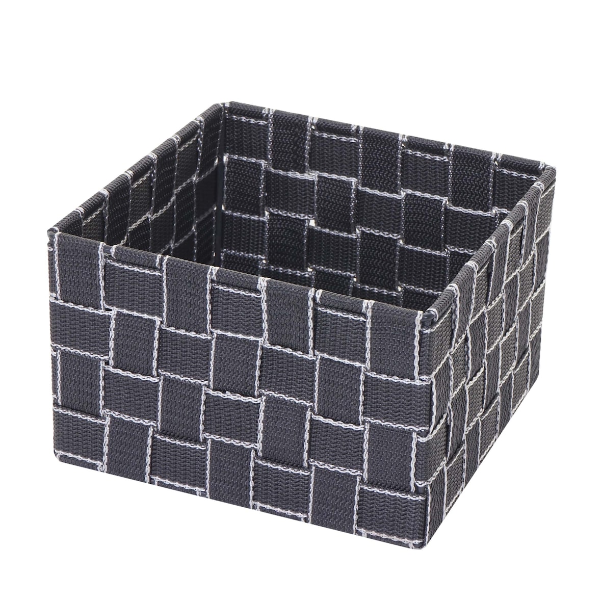 4er-Set Aufbewahrungskorb HWC-C37, Dekokorb Korb Körbchen Aufbewahrung Regalkorb Deko 12x19x19cm ~ dunkelgrau