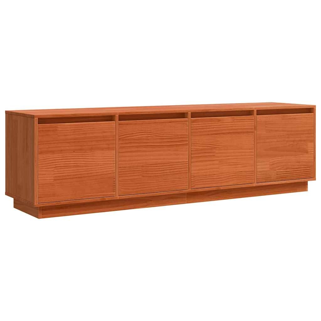 vidaXL TV-Schränk Braun 156 x 37 x 45 cm Massivholz Kiefer