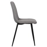 thumbnail of DELUKE® Stuhl LENZ Stoff - 88x45x53cm, grau, Metall Gestell Stühle Esszimmerstühle Stuhl Esszimmer Esstisch Stühle Küchenstuhl