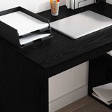 thumbnail of vidaXL Schreibtisch mit Regal Schwarz Eichen-Optik 108 x 55 x 103.5 cm