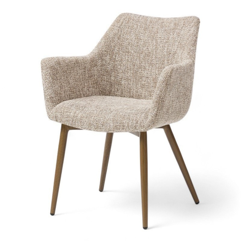 Chaise FJORD Intérieur / Extérieur – Tissu imperméable Beige Chiné