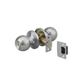 thumbnail of Serrure horizontale tubulaire en applique à condamnation pour salle de bain et toilette, axe réglable, chromé - THIRARD