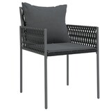 thumbnail of vidaXL Gartenstühle mit Kissen 2 Stk. Schwarz 54x61x83 cm Poly Rattan