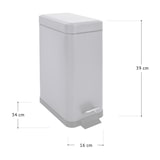 thumbnail of SVITA STM10 Prullenbak pedaalemmer afvalbak 10l incl. binnenemmer soft-close deksel zilver