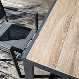 thumbnail of 6-Sitzer Gartentisch aus Aluminium und brauner Keramik