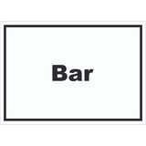 thumbnail of Bar Schild mit Text Pub Kneipe waagerecht A3 Rückseite selbstklebend