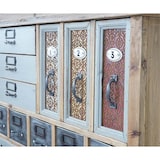 thumbnail of Apothekerskast HWC-A43, ladekast, massief dennenhout, vintage shabby look 152x81x34cm