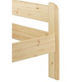 thumbnail of Einzelbett Futonbett 90x200 Kieferbett Massivholz natur Rollrost Matratze 60.39-09FLM