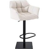 thumbnail of Banco de bar Damaso com revestimento em tecido branco/preto