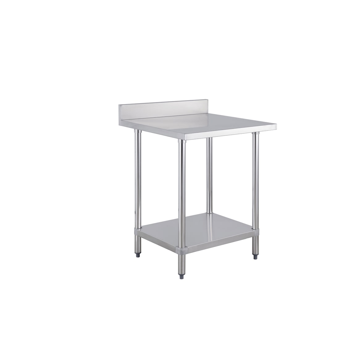 METRO Professional Mesa de trabajo GWTS4077B, acero inoxidable, 70 x 70 x 85 cm, plata