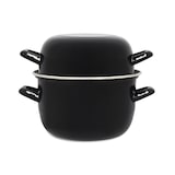 thumbnail of Menastyl - Marmite à moules 18 cm en acier emaille noir