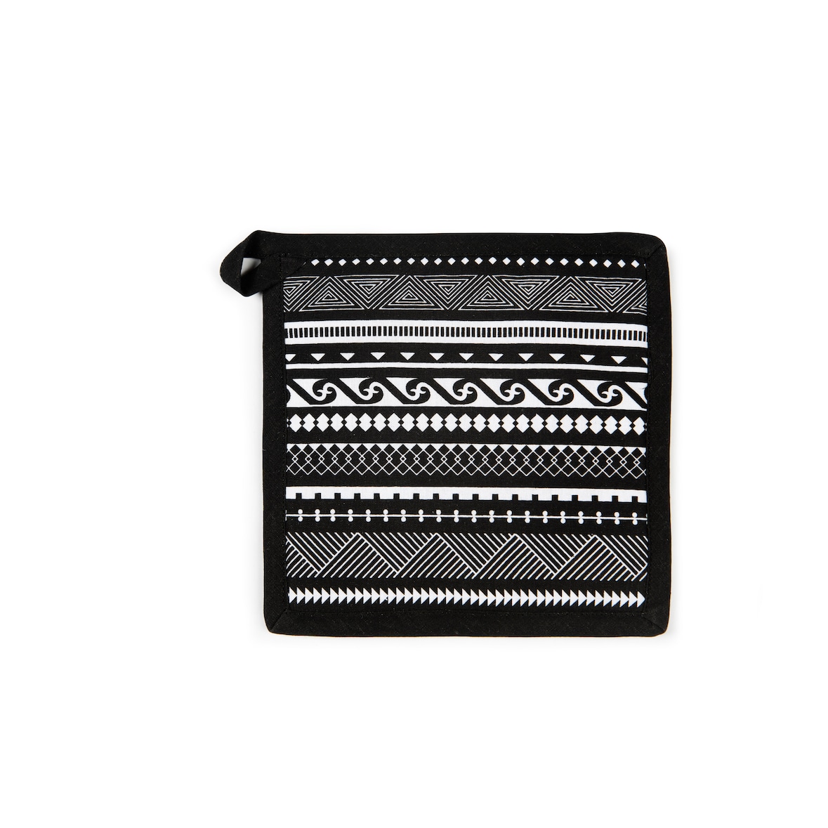 Excelsa Topflappen Etnico Baumwolle 20Xh0,5X20 Cm Schwarz Und Weiß