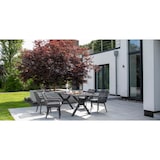 thumbnail of Tisch Granada - 180 x 90 cm - gesinterter Stein dunkelgrau - Gestell X-Form