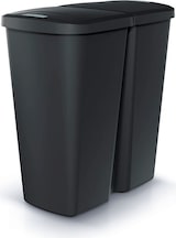 thumbnail of Keden Compacta Q duo Cubo de Basura 45L con 2 Tapas Independientes en color Negro