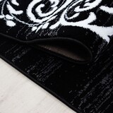 thumbnail of Teppich Kurzflor Mäander Modern Waschbar Strapazierfähig Esszimmer Flur OEKO-TEX Schwarz 160x230 cm Gekettelt – ASPEN von Kadima Design