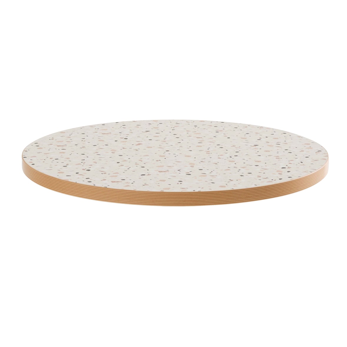 Rond tafelblad in melamine 60 cm terrazzo Rivoli - Oviala